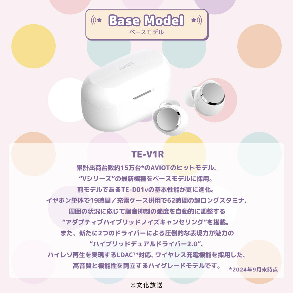 AVIOT TE-V1R-HOP｜『A&G NEXT STEP HOOOOPE!』コラボ完全ワイヤレス