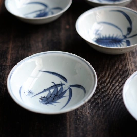 中国清時代染付お皿（銘あり） 中国清時代染付お皿 中国清時代染付お皿