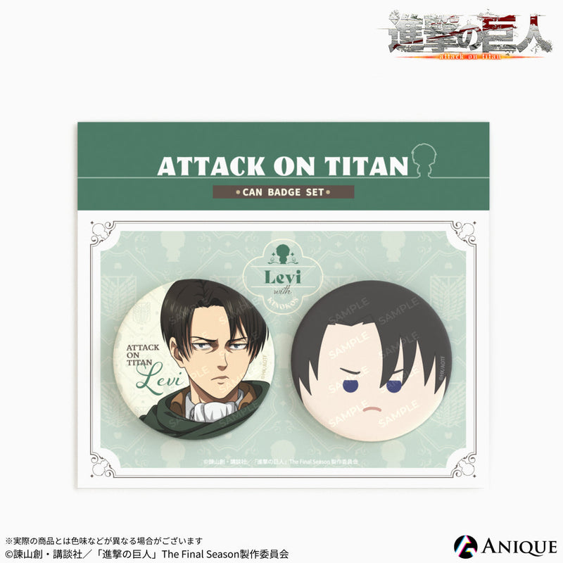 進撃の巨人 リヴァイ 缶バッジ 2014年 クリスマス WIT 進撃の巨人