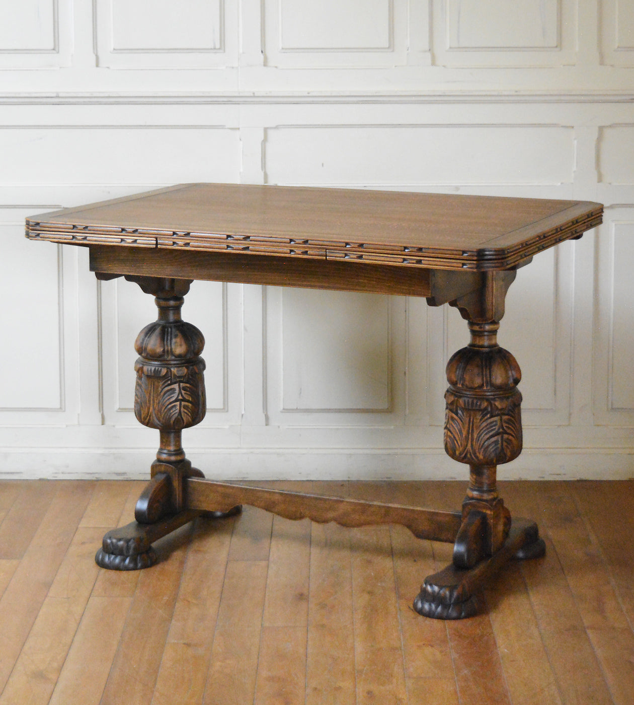 イギリス アンティーク 家具 ダイニングテーブル ドローリーフ 英国