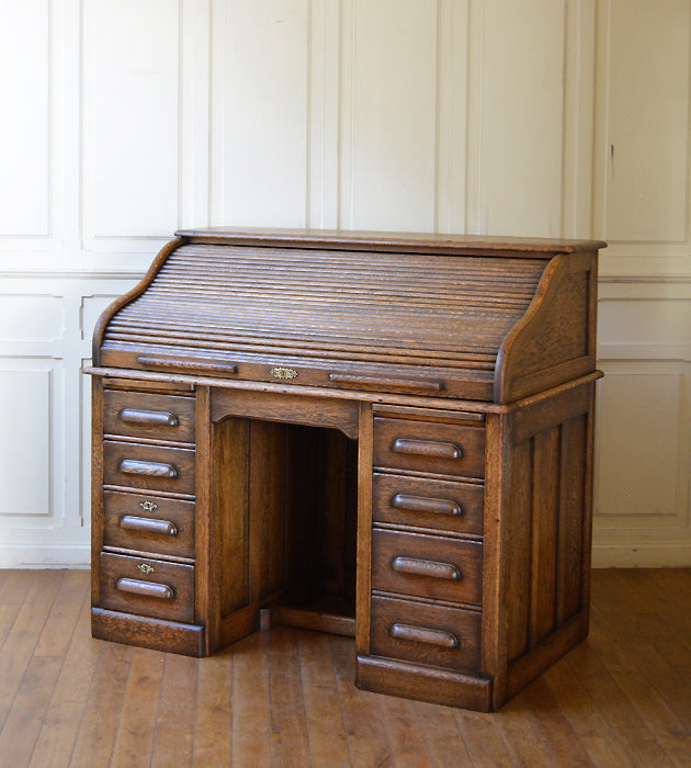 アンティークロールトップデスク – 英国アンティーク家具専門店 神戸