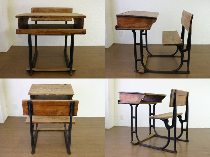オールドパインスクールデスク ｜アンティーク家具・照明の専門店