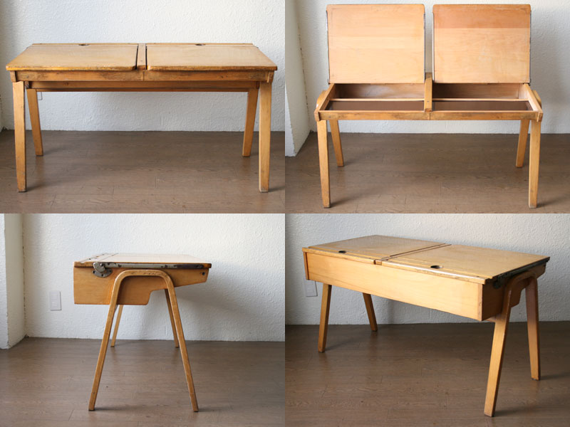 2Pスクールデスク｜アンティーク家具・照明の専門店｜デニム