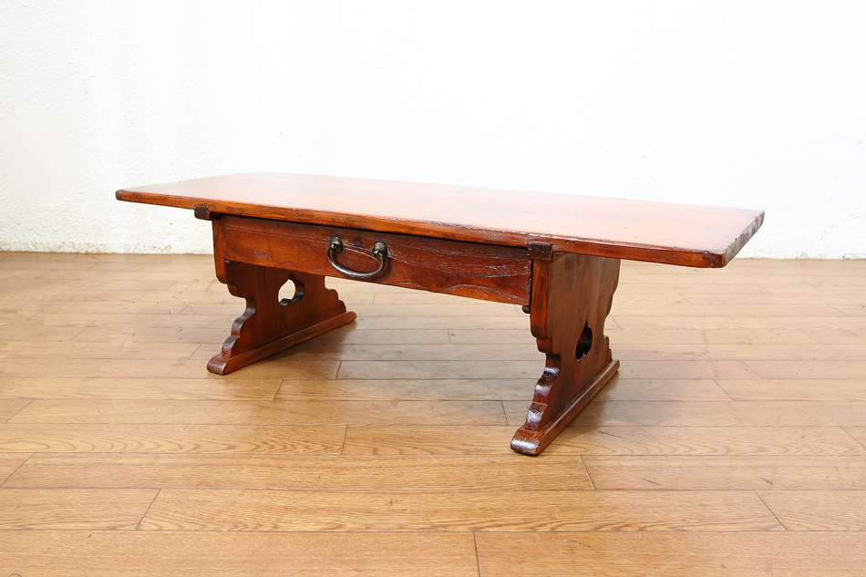 和骨董WA-COTTOO Jスタイル 文机FUZUKUE 欅(ケヤキ) 寺子屋デスク