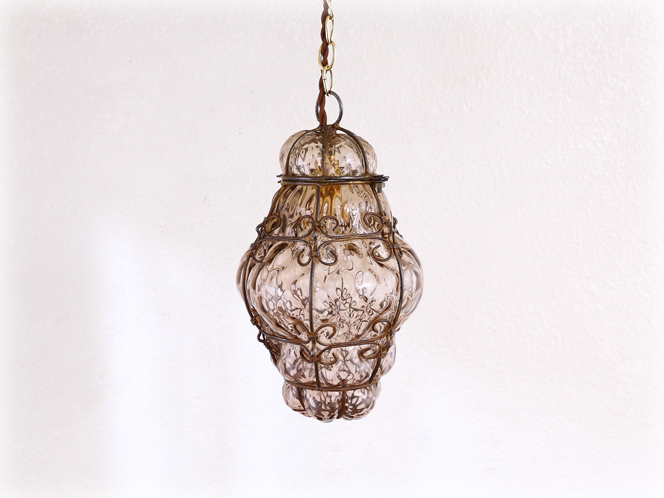 イタリア アンティーク ムラーノ ガラス ペンダントライト ランプ