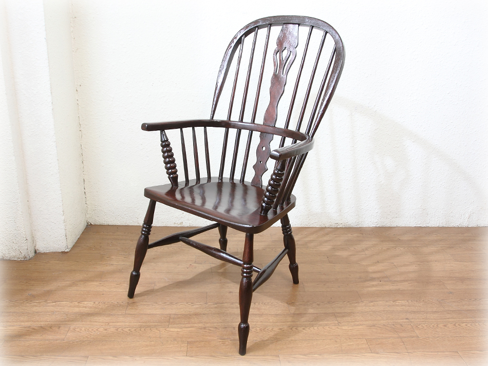 ダブルボウバック ウィンザーアームチェア｜アンティーク家具・照明の