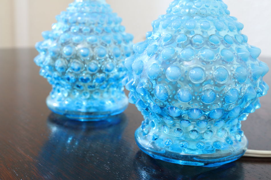 オールドフェントン 美しいオパールセント ホブネイル ガラスシェード