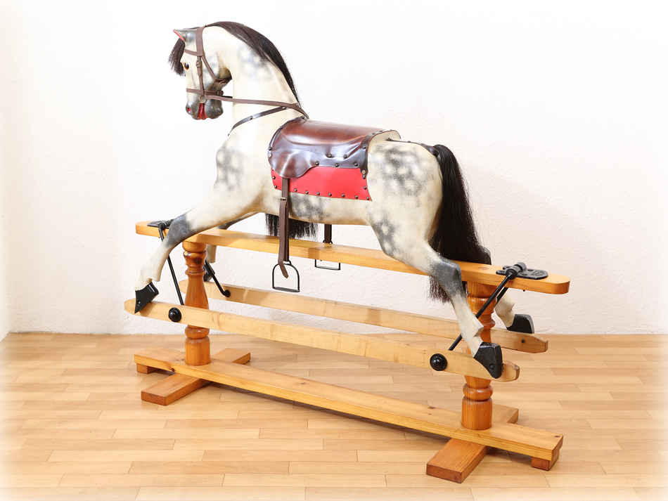 オルゴール付き揺れるロッキングホース 木馬 アンティーク