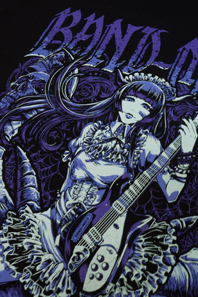 復刻カラー BAND-MAID KAgaMIデザインTシャツ BLUE×PURPLE / ロック