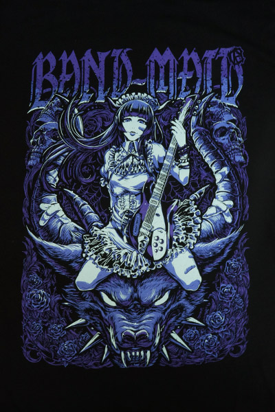復刻カラー BAND-MAID KAgaMIデザインTシャツ BLUE×PURPLE / ロック