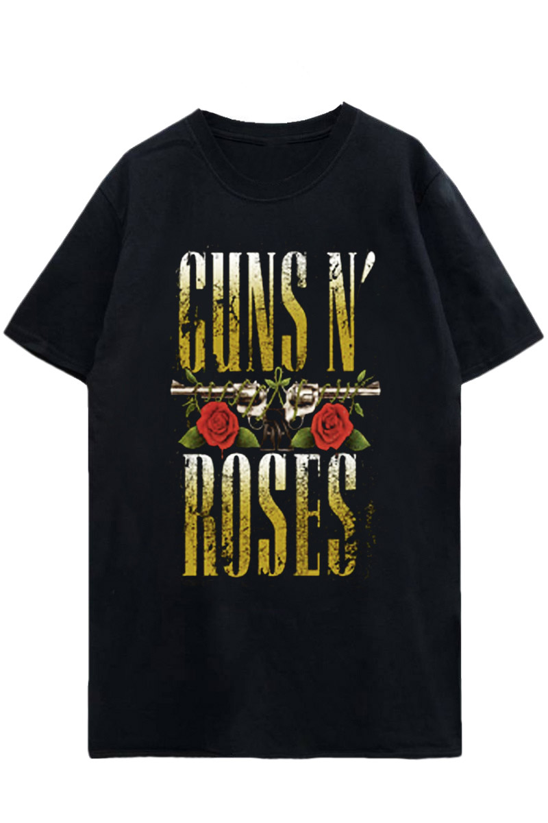 GUNS N' ROSES ユニセックスTシャツ: BIG GUNS T-SHIRTS - BLACK
