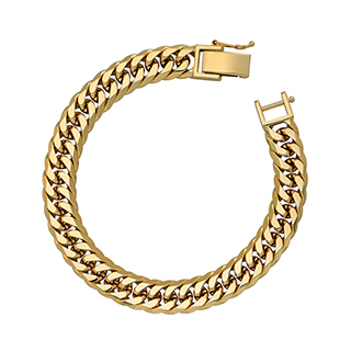 K18イエローゴールド キヘイブレスレット （6面カットダブル） 100g