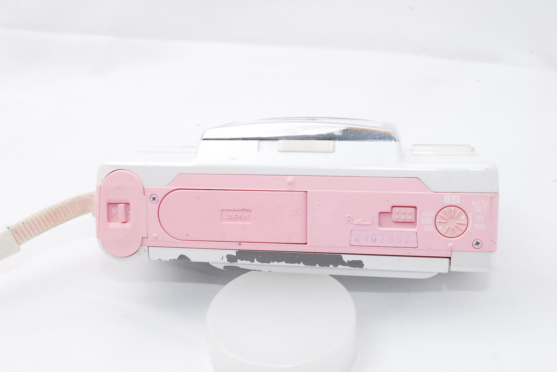 Minolta AF-E 35mm Courreges PINK Point & Shoot Film Camera #7546