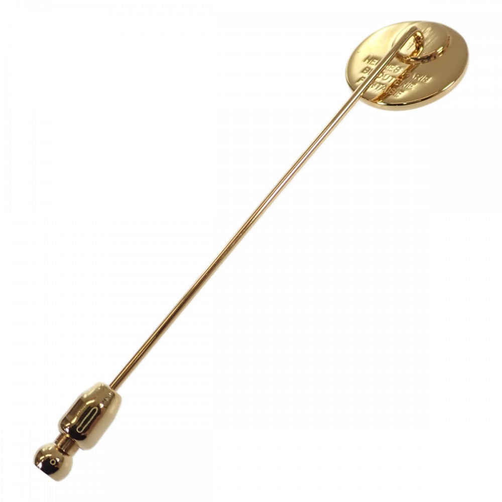 エルメス HERMES セリエ ピン ブローチ メタル ゴールド レディース