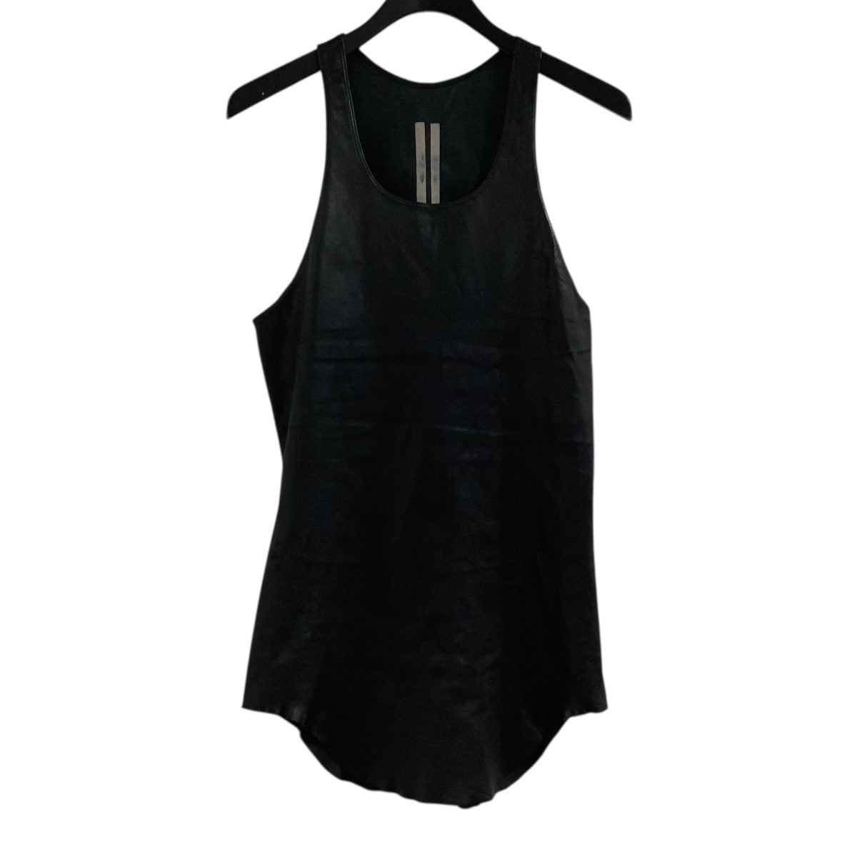 22ss Rick Owens リブタンクトップ 黒【S】レーヨン シルク RICK OWENS