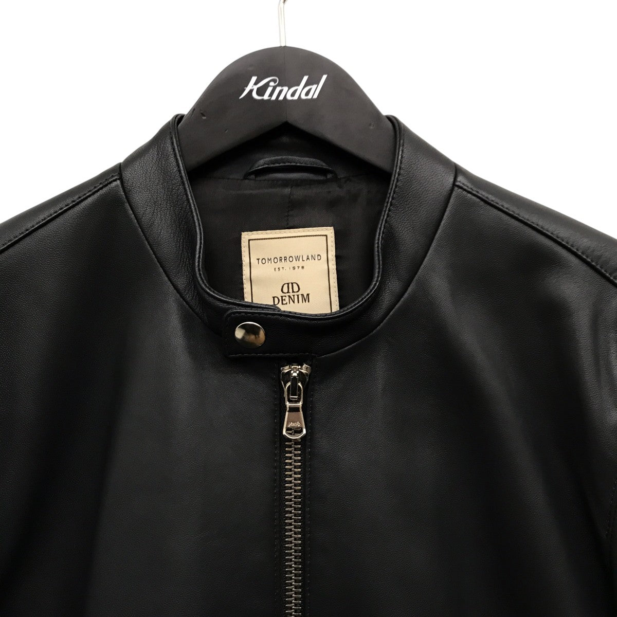 DENIM×TOMORROWLAND ラムレザー シングルライダースジャケット63-08-04