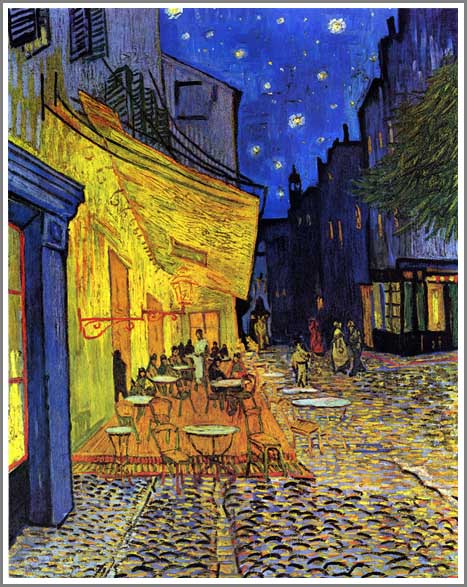 楽天市場】手描き 油絵 複製画 模写 ゴッホ「夜のカフェテラス」 F20