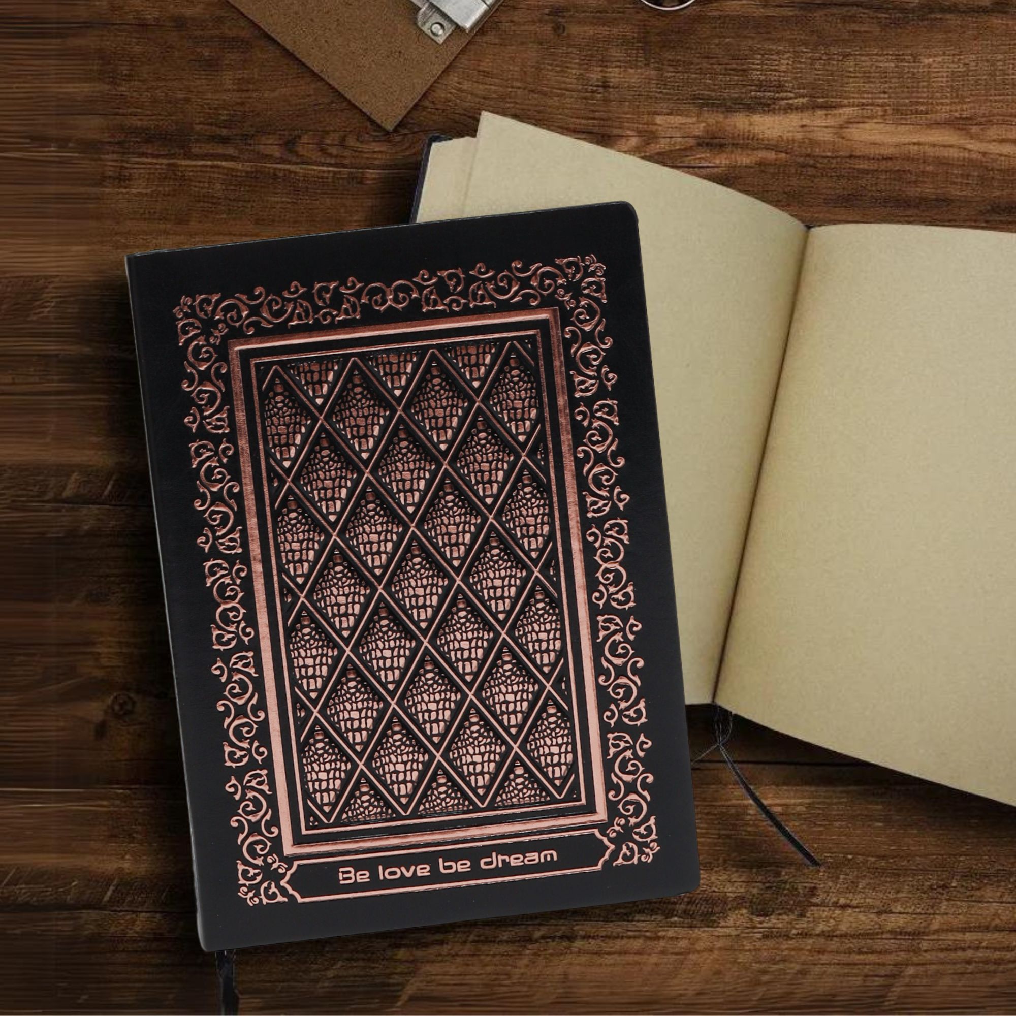 楽天市場】アンティークダイアリー羊皮紙風メモ帳 ノート Bronze銅