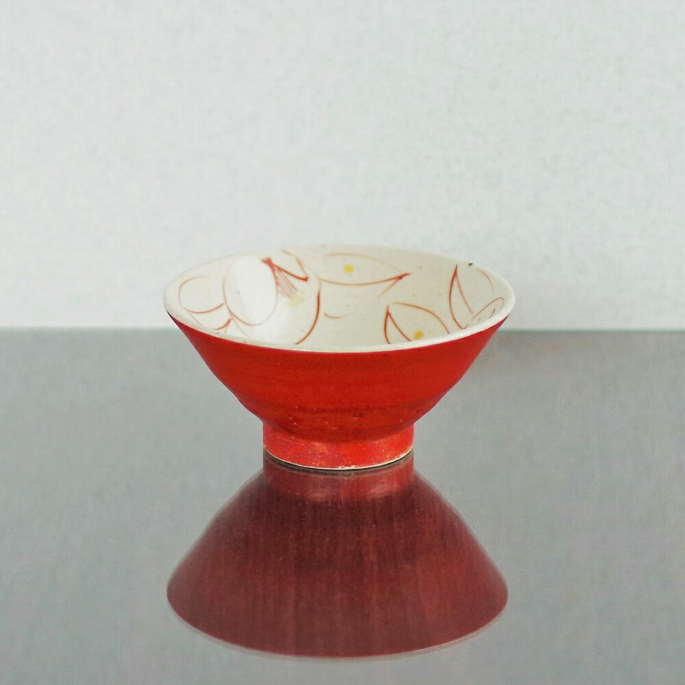 楽天市場】お茶碗 大 赤椿重文 300kcal 【春ギフト】蔵珍窯 美濃焼