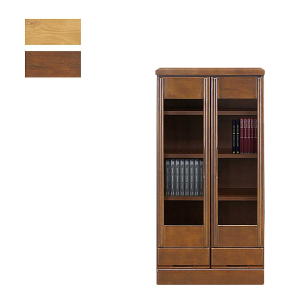 楽天市場】本棚 扉付 大容量 幅80cm 高さ180cm 書棚 ガラス扉 木製