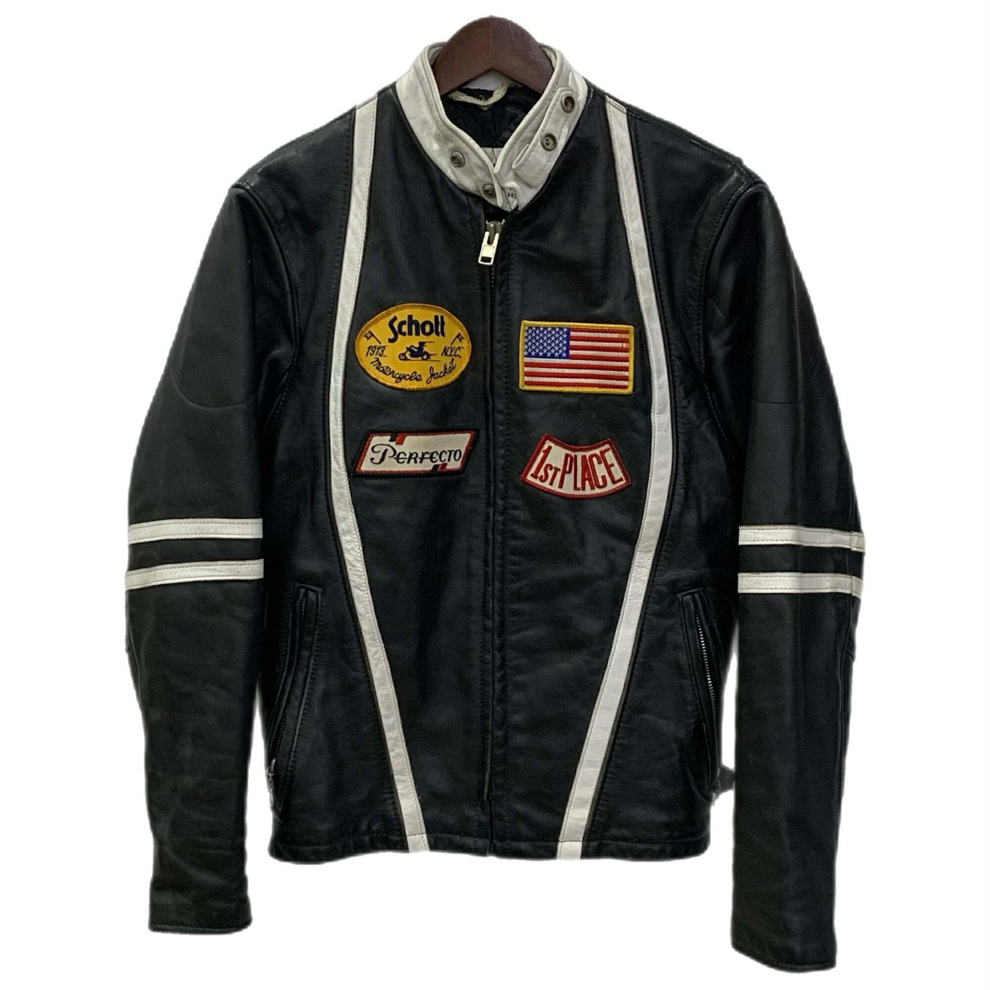 楽天市場】美品○Schott ショット 681 裏地チェック柄 ブランケット