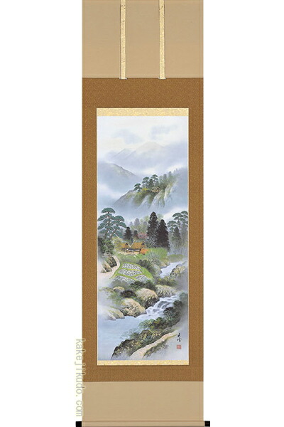 楽天市場】掛け軸 開運四神相応山水図 （今井玲豊） 送料無料 【掛軸