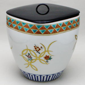 楽天市場】【茶器/茶道具 水指（水差し）】 黄交趾焼き 鶴亀 遊環 手塚