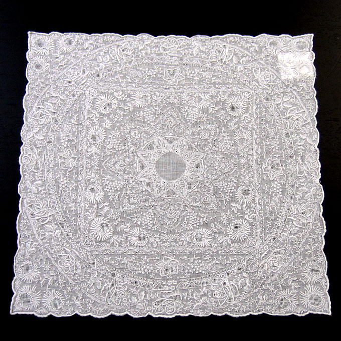 スワトウ 汕頭 スワトー 中国伝統手刺繍アンティーク 刺繍ハンカチ