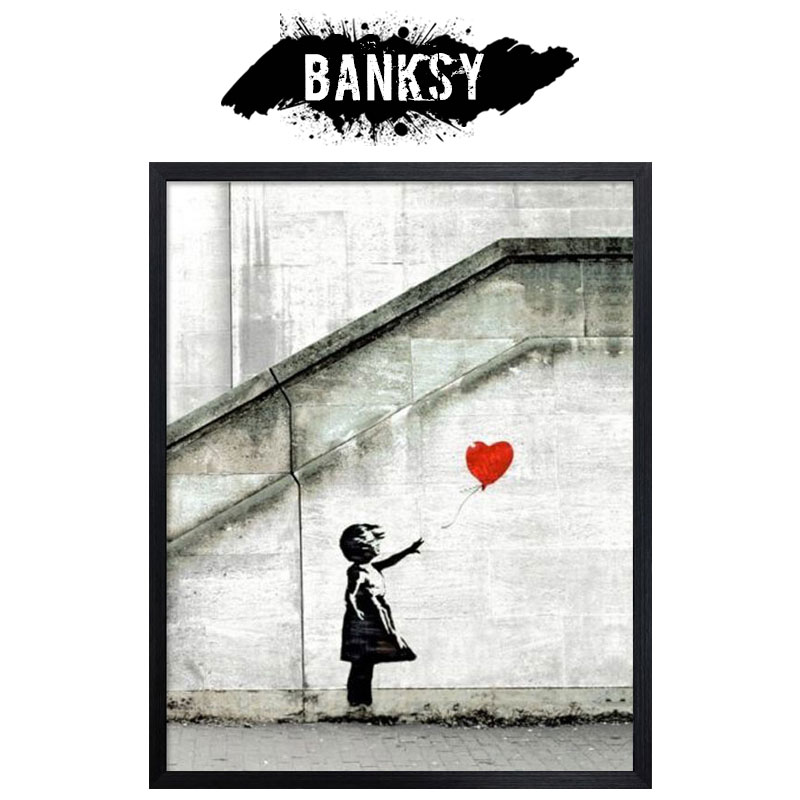 バンクシー Banksy 絵画 油絵 油彩 肉筆 額縁 バンクシー ポスター
