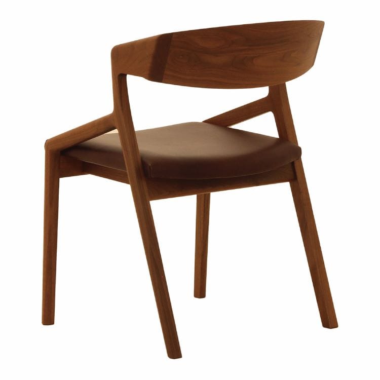 コロナ アームチェア (背もたれ木タイプ / レザー) (樹種