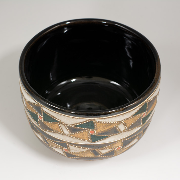 和雑貨 四季彩堂 オンラインショップ / 益子焼 抹茶碗 風車紋