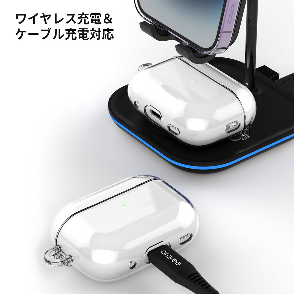 araree AirPods Pro 2 ハードクリアケース Nu:kin 透明 [ for Air Pods