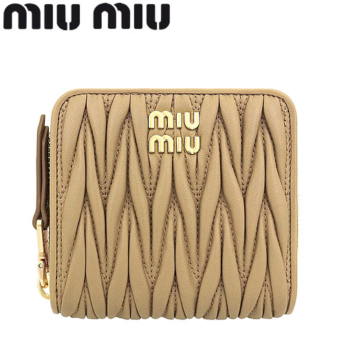 miu miu（ミュウミュウ） 財布 二つ折り財布 マテラッセ 小銭入れあり