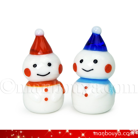 クリスマス 飾り 雪だるま ガラス細工 ミニチュア オーナメント ゆき