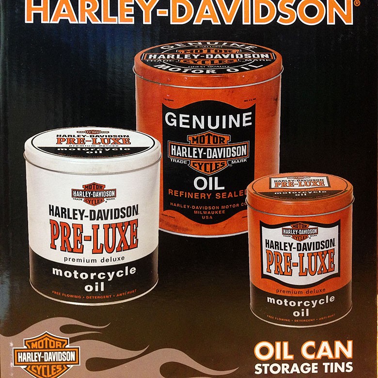 A2 ハーレーダビッドソン オイル缶ストレージ TIN缶3セット [ HDL