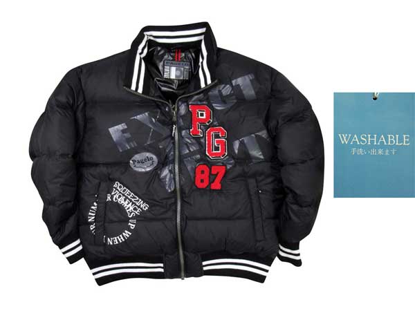 秋冬 パジェロ ダウンブルゾン ナイロン BIGプリント/PG87アップリケ