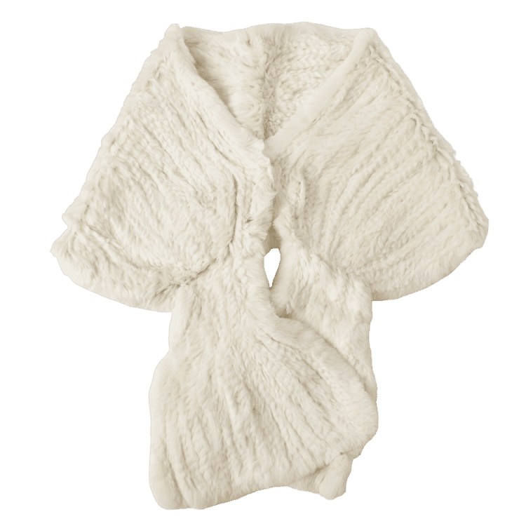 ラビットファー ストール レディース マフラー ショール 大判 ウサギ