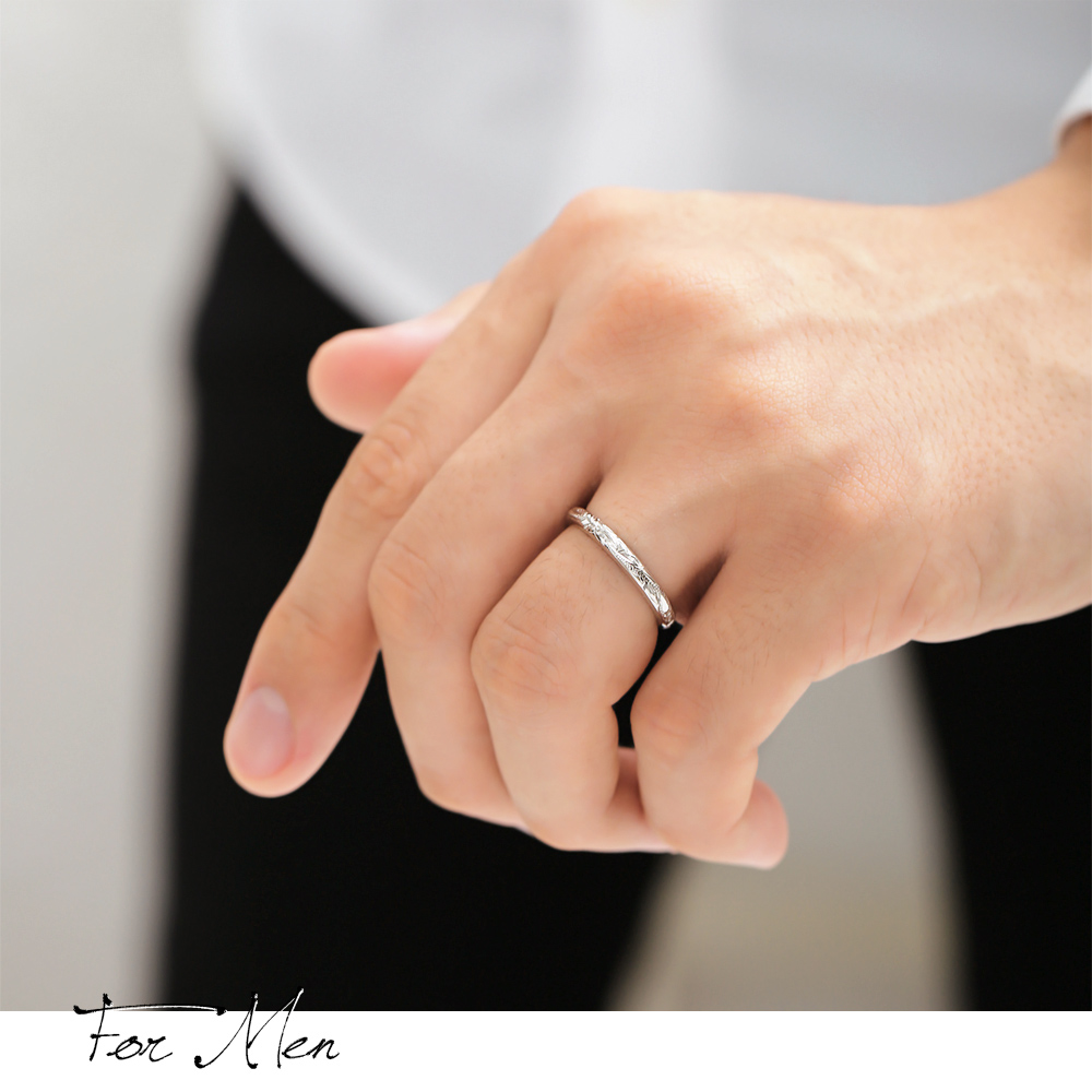 ハワイアンジュエリー リング 指輪 刻印無料 誕生石入れ可 プラチナ950