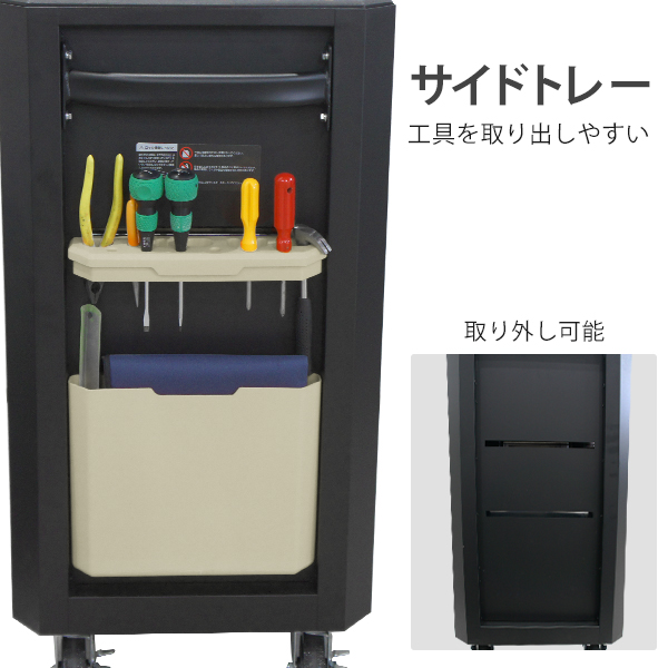 高耐久型 ローラーキャビネット 5段 TB-2650B (マットブラック塗装