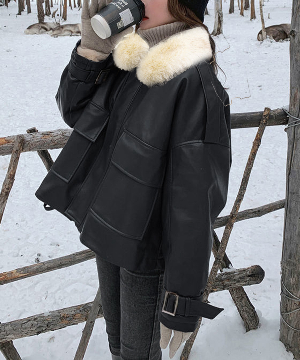 miniministore（ミニミニストア） ファーライダースジャケットフェイク