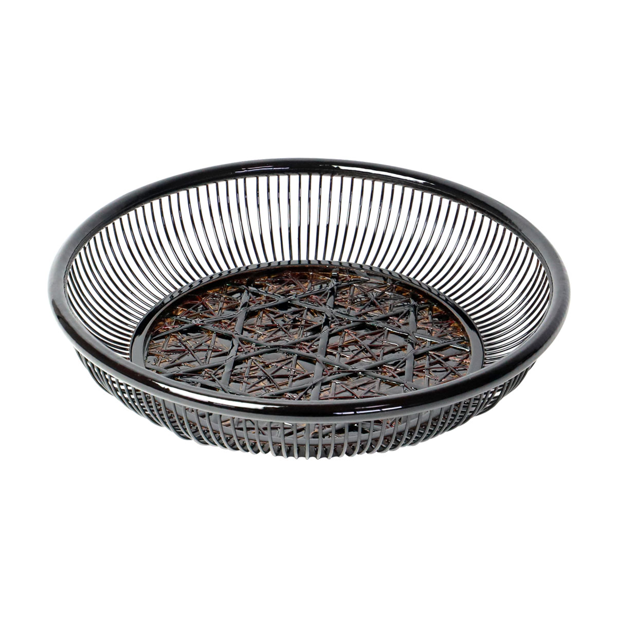 みよし漆器本舗 盛器 藍胎 細編 菓子器 菓子鉢 竹製 おしゃれ 漆塗り