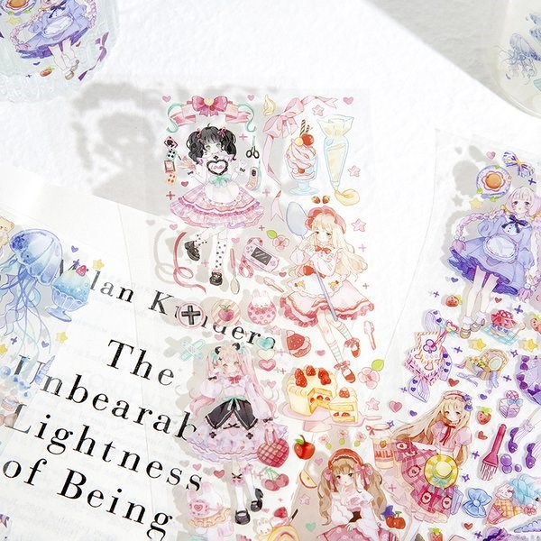 PETシール シール 人物 女の子 マスキングテープ マステ ゆめかわ