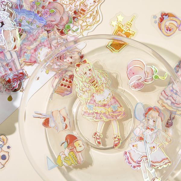 コラージュシール PETシール シール フレークシール 人物 女の子