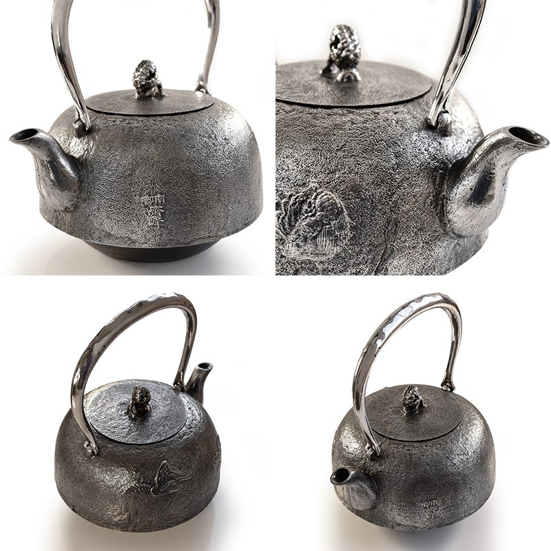 日本製 南部鉄器 南部鉄瓶 砂鉄鉄瓶 水沢鋳物 砂鉄 平南部 鶴亀