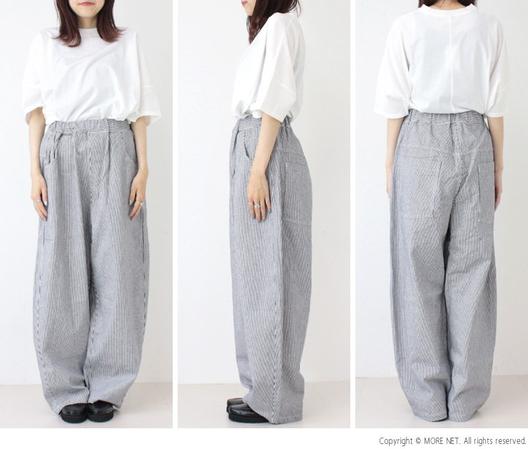 NARU（ナル） NARU 10s先染めヒッコリーノッポパンツ 643860/654810BE