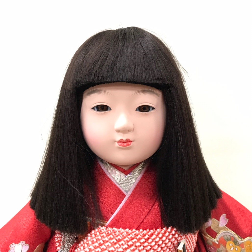 市松人形 尺二金彩京刺繍 松に牡丹・桜 CS-BM236810-10 日本人形