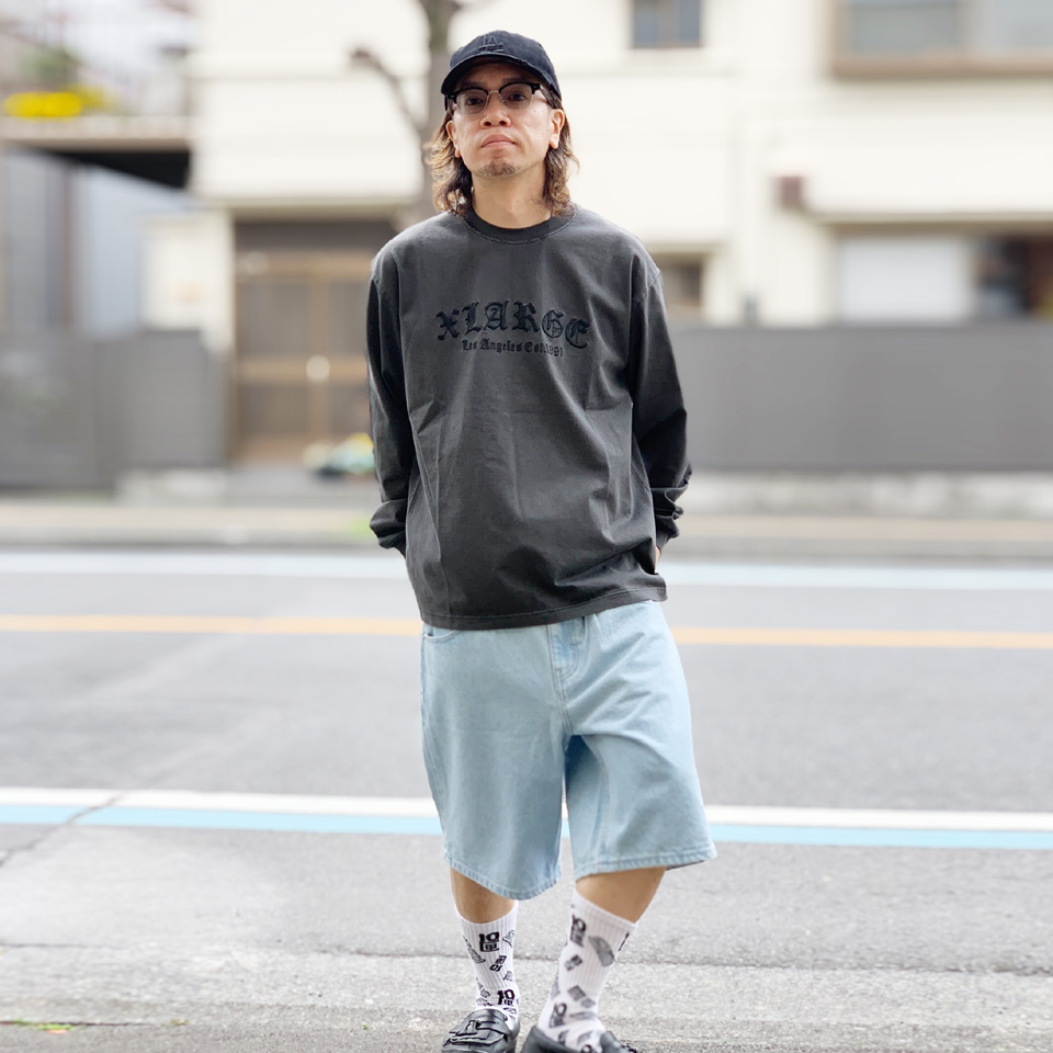 XLARGE（エクストラ ラージ） ロンT Tシャツ PIGMENT DYED OLD ENGLISH