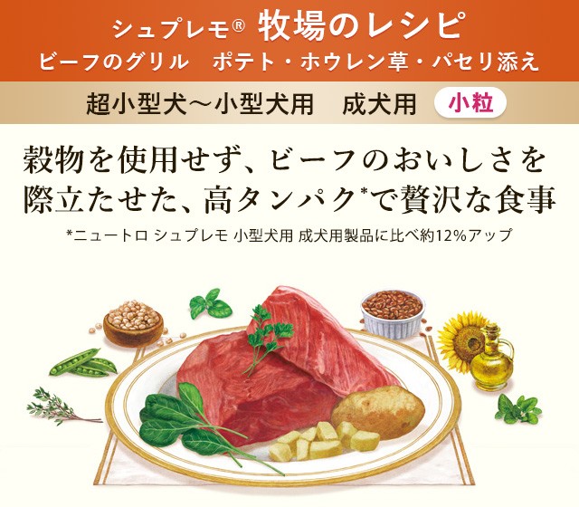 シュプレモ ニュートロ 超小型犬〜小型犬用 成犬用 牧場のレシピ