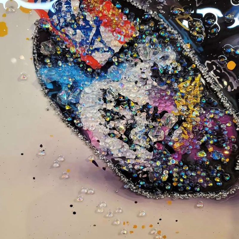 クリスタルアート キリン ピクチャー アートフレーム POP クリスタル