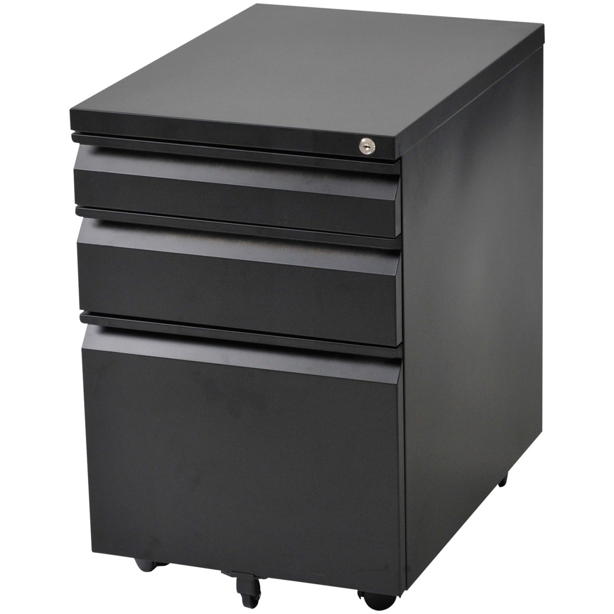 オフィスコム オフィスワゴン デスクワゴン シリンダー錠 3段 サイド